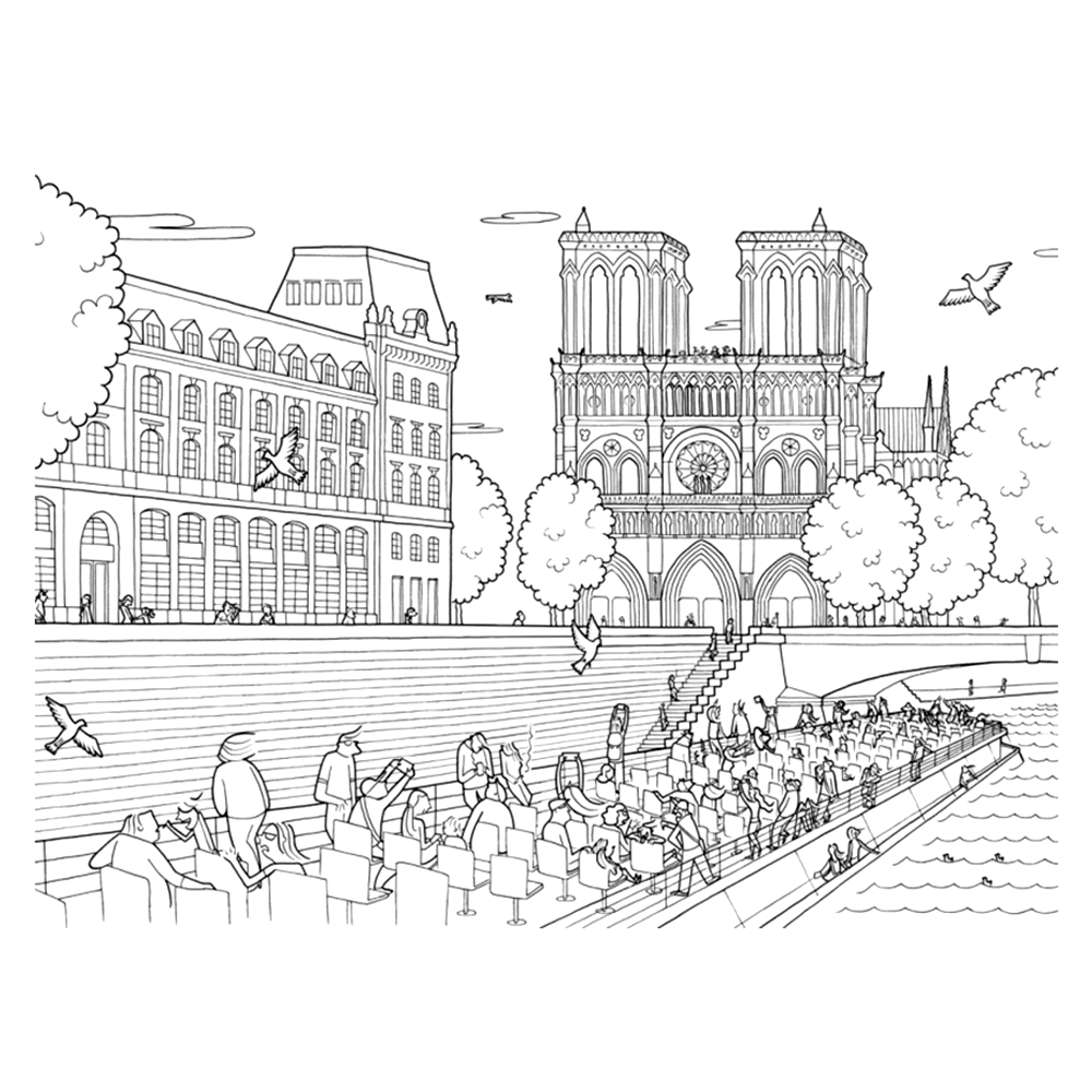 bekijk Parijs – Notre Dame kleurplaat