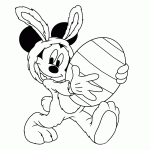 Mickey Mouse in een Paashazenpak