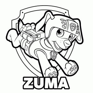 Zuma met badge