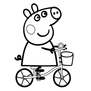 Peppa op de fiets