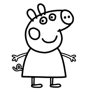 Peppa is een blij varkentje