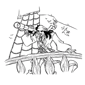 Een piraat op de brug