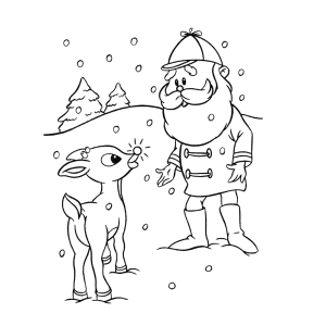 De Kerstman met Rudolf