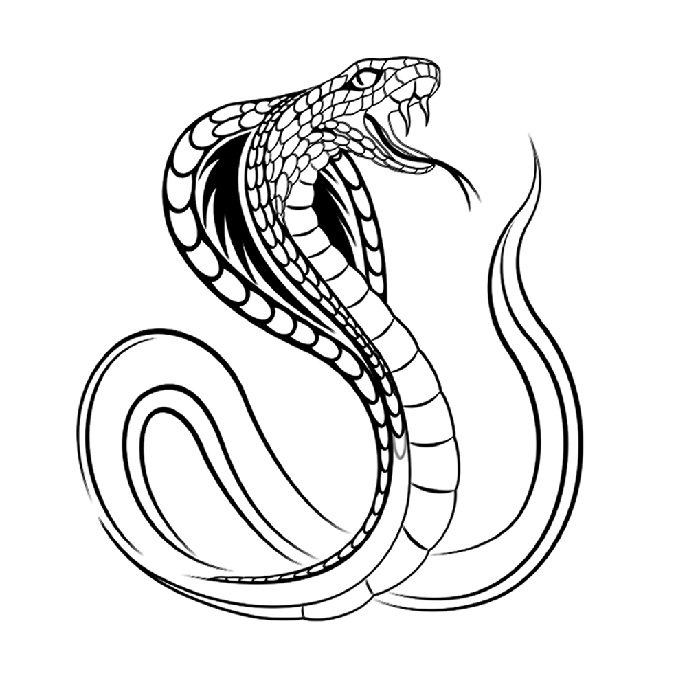 bekijk slangen-0004 kleurplaat
