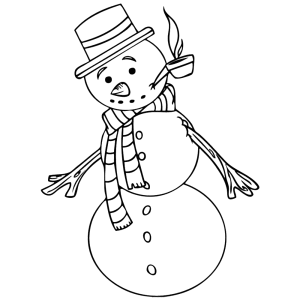 Een sneeuwpop met een pijp
