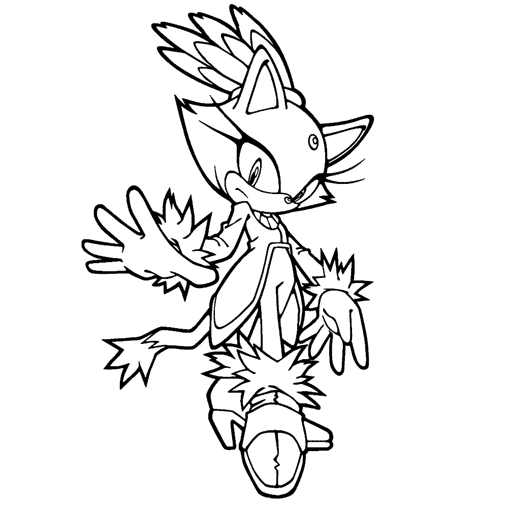 Fire Sonic The Hedgehog Sheets Coloring Pages