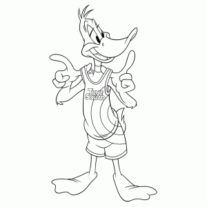 Daffy Duck is speler van Tune Squad