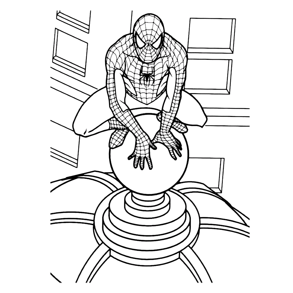 bekijk spiderman-0004 kleurplaat