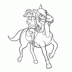 Abigail op haar paard Boomerang
