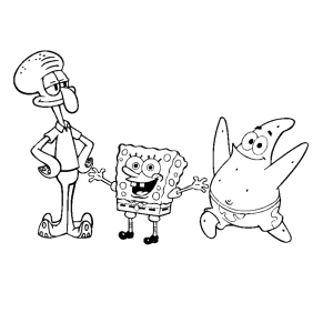 Octo, Spongebob en Patrick