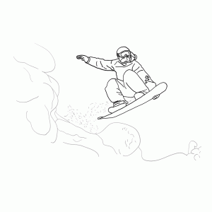 Deze snowboarder springt