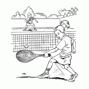 Meisje en jongen spelen een potje tennis