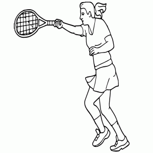 De bal forehand terug slaan