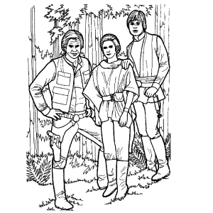 Luke, Leia en Han Solo