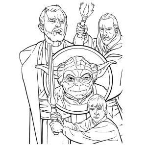 Yoda, Luke Skywalker en Obi Wan