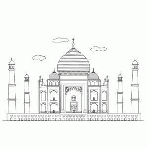 De Taj Mahal in India