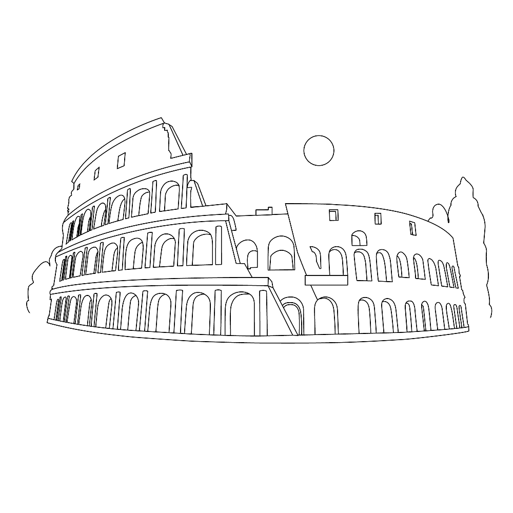bekijk Het Colosseum in Rome kleurplaat