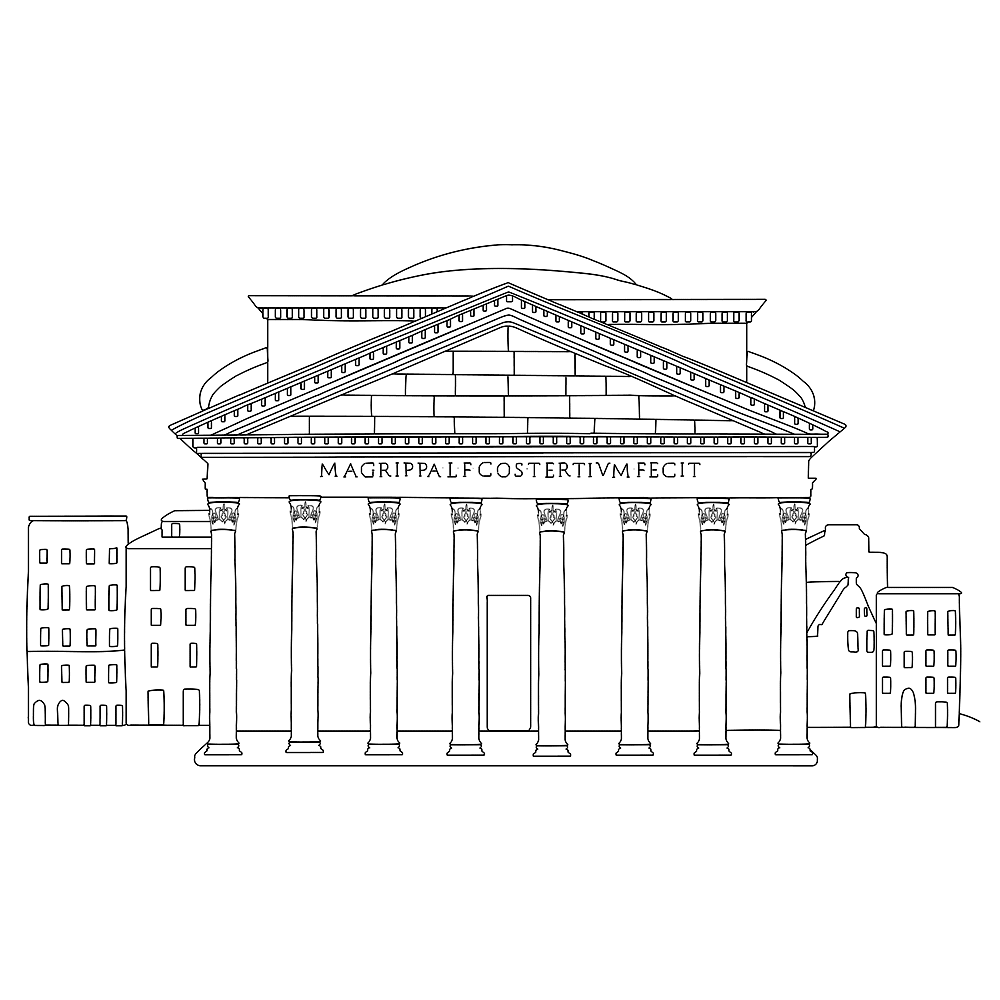 bekijk Het Pantheon in Athene kleurplaat