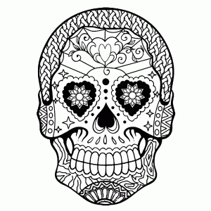 Intricate pattern on this sugar skull