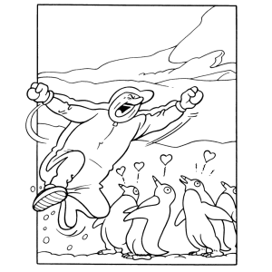 Lambik verkeed als pinguin