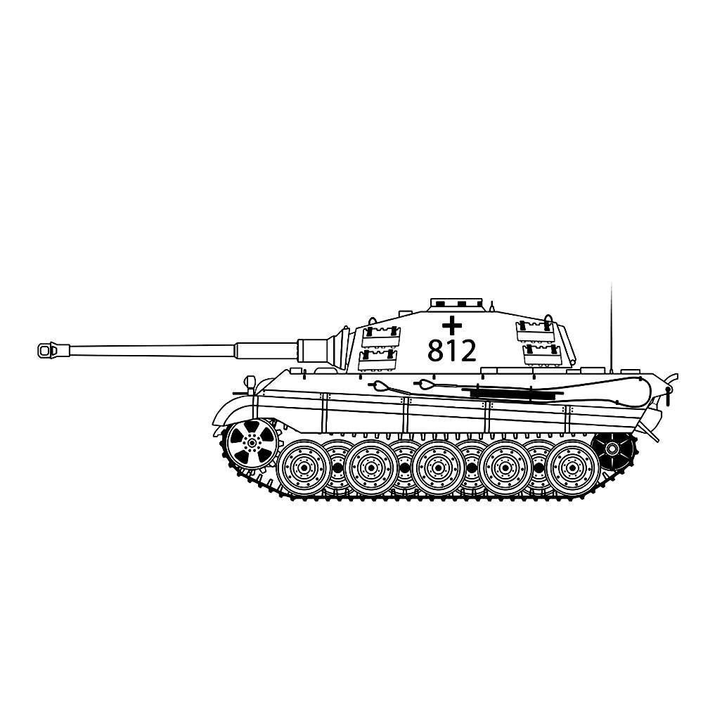 bekijk Tank – Duitsland – Konigstiger kleurplaat