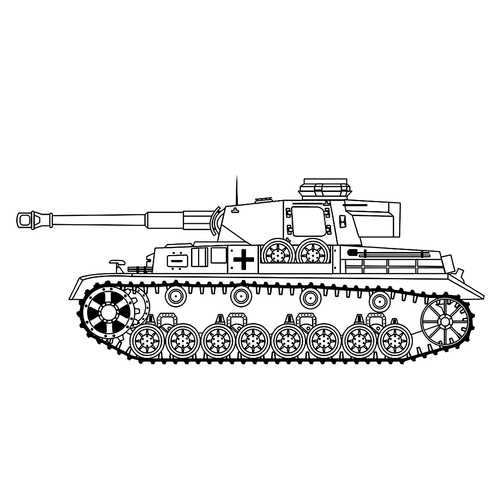 bekijk Panzer IV G tank (Duitsland) kleurplaat