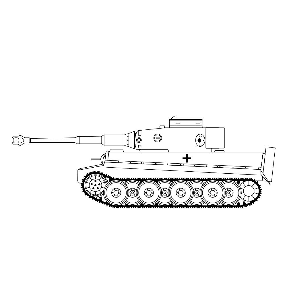 bekijk Duitse Tiger I tank kleurplaat