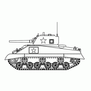 Amerikaanse Sherman M4 tank