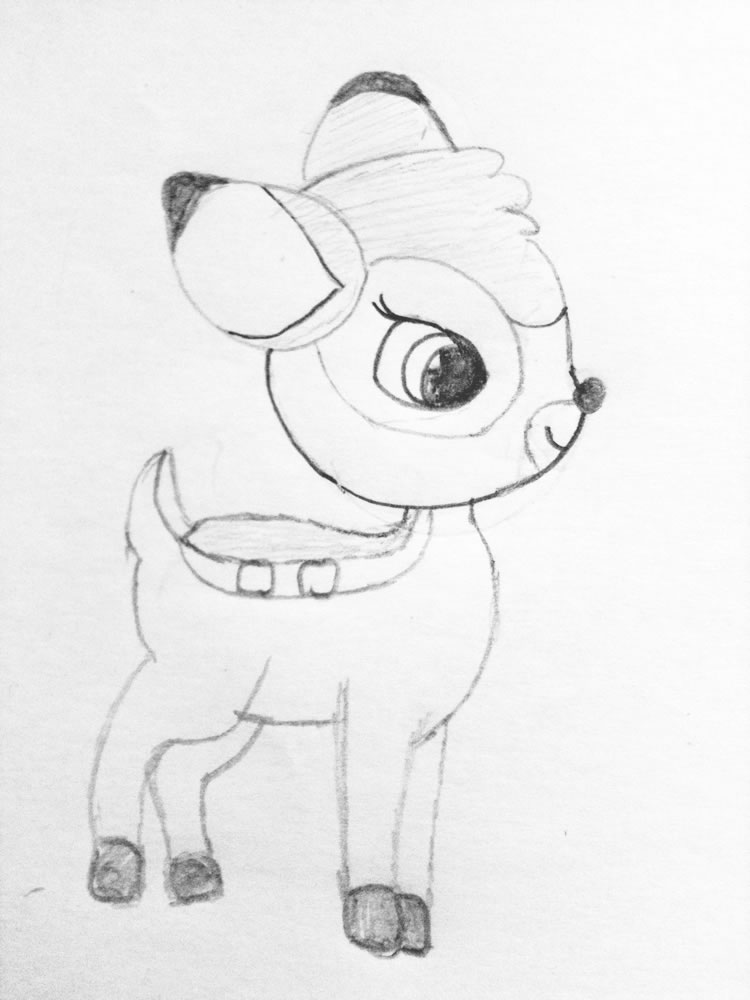 Wonderbaarlijk Bambi tekening van Manon / Leuk voor kids QI-96