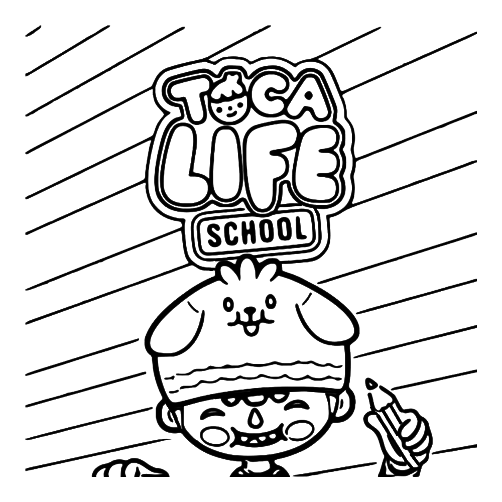 bekijk Toca Life School kleurplaat