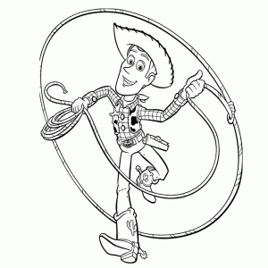 Woody met zijn lasso