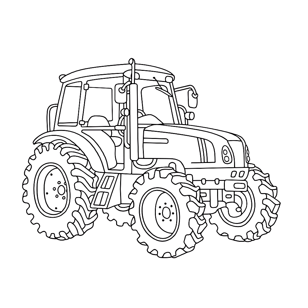 bekijk tractor kleurplaat