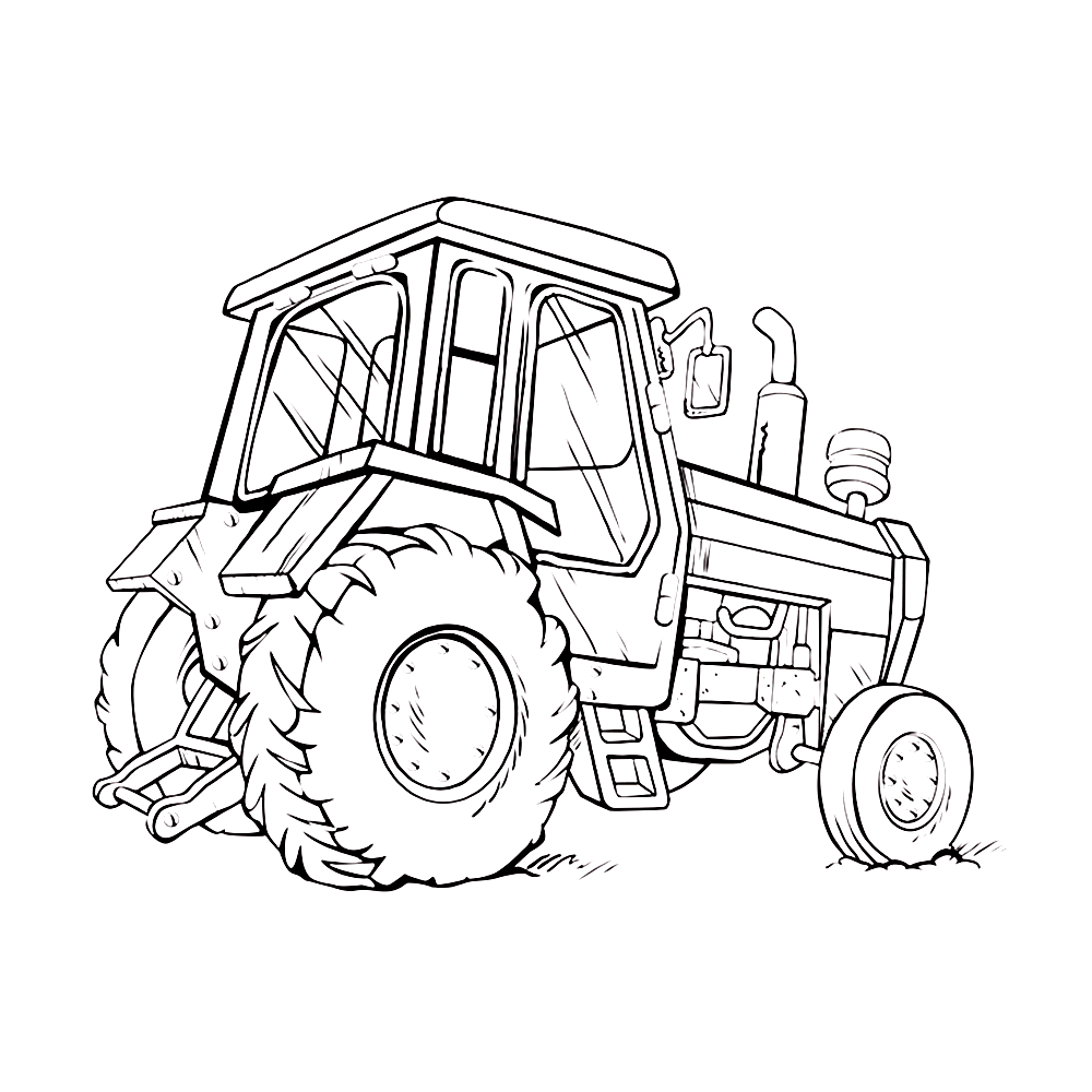 bekijk tractor-0005 kleurplaat