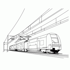 Passagierstrein met bovenleiding