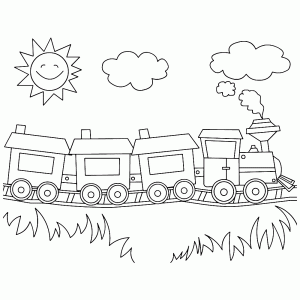 Een trein met wagonnetjes