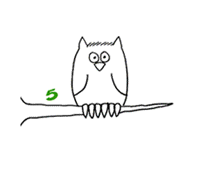 Een uil in een boom tekenen - stap 5