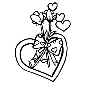 Valentine's Day heart with flowers