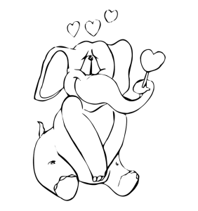 This elephant is in love