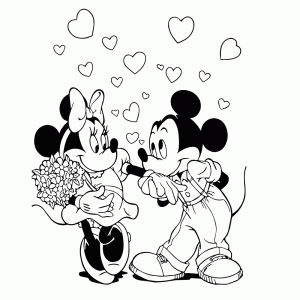 Mickey & Minnie Mouse are in love