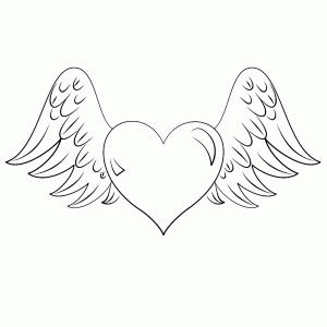 A heart with wings
