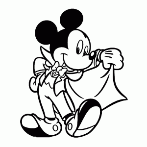Mickey Mouse als Graaf Dracula