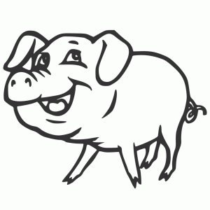 Een vrolijk varken