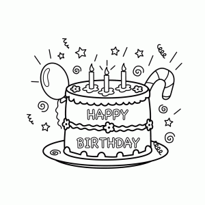 Happy Birthday taart