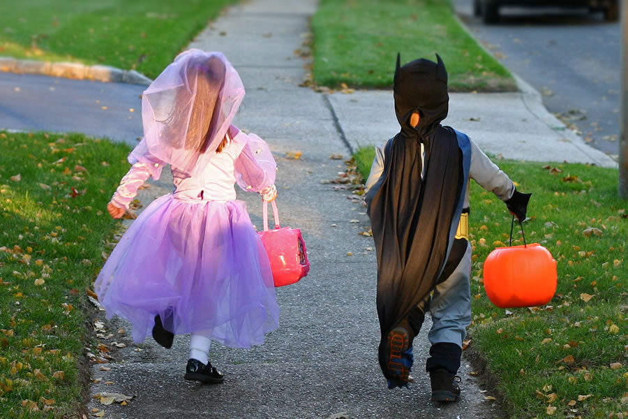 Verklede kinderen: trick or treat