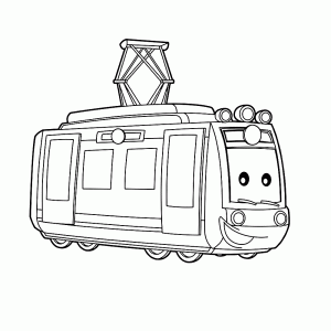 Cartoon tram