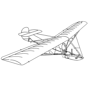 Een van de eerste vliegtuigen