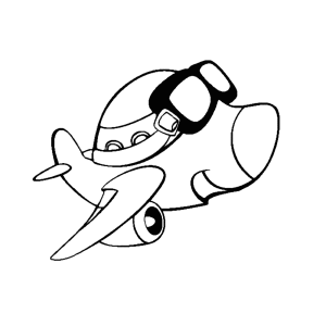 Cartoon vliegtuig
