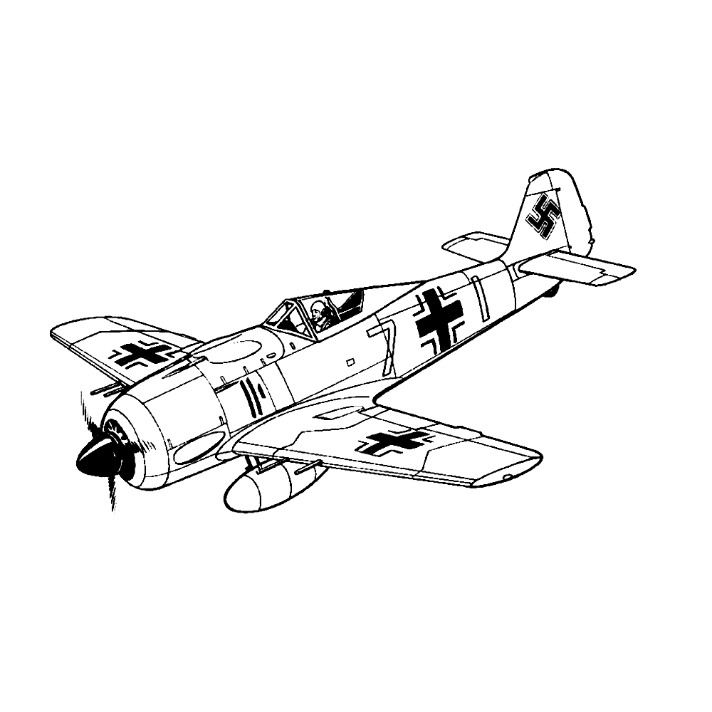 bekijk Messerschmitt Bf 109 kleurplaat