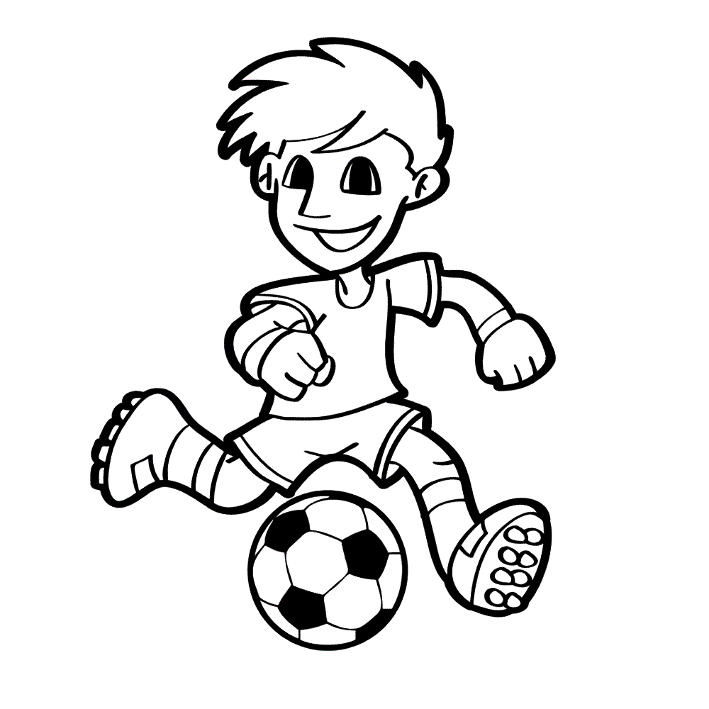 Sport: Voetbal Kleurplaten → Leuk Voork Kids