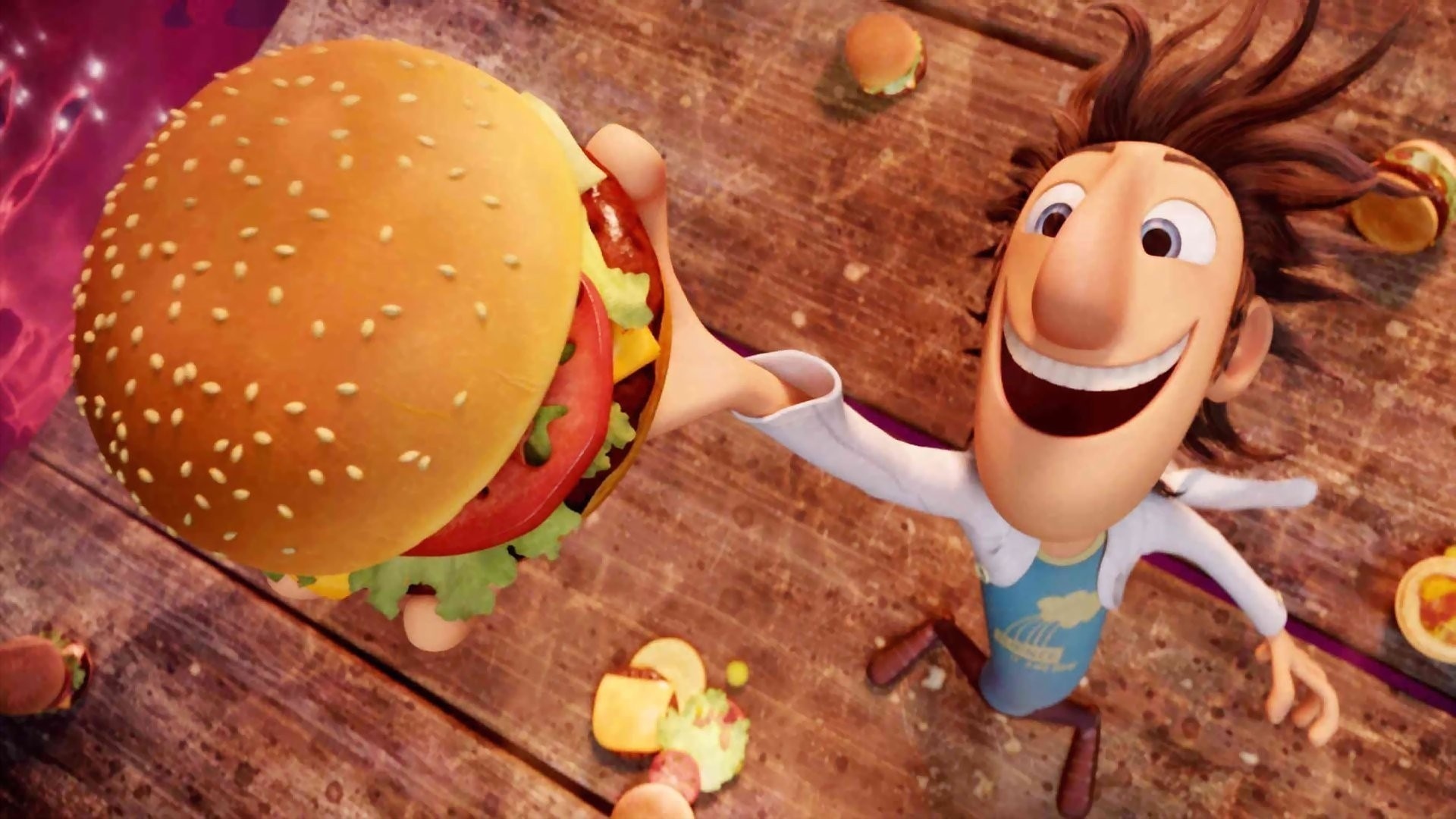 download wallpaper: Cloudy with a Chance of Meatballs – Hamburger wallpaper